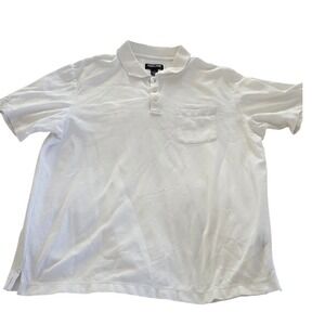 Kirkland Signature Mens White Short Sleeve Polo Shirt Size L